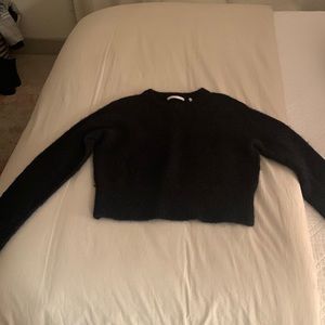 Helmut lang navy cropped sweater